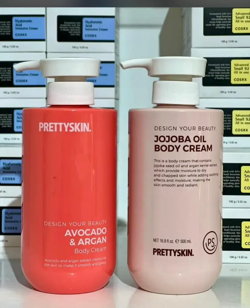 PrettySkin Avocado & Argan + Jojoba Oil Body Creams(no prices)
